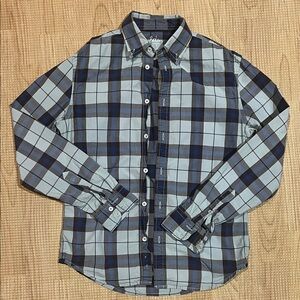 Boden Blue and Gray Plaid Shirt